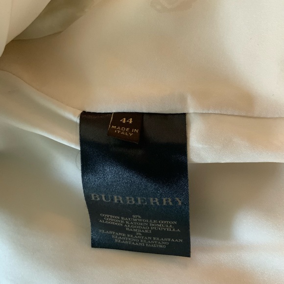 SOLD Burberry Prorsum $1795 White Collarless Cotton Blazer 44 Made in Italy - Picture 10 of 12